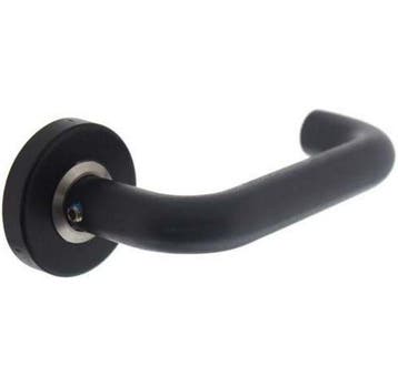 Intersteel deurklink Bern op ronde rozet rvs/mat zwart, Verzenden, Nieuw