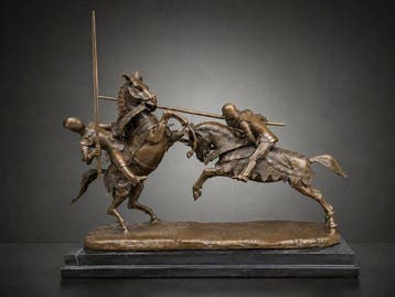 sculptuur, Groot bronzen sculptuur “Called Mort de