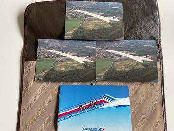 Concorde Air France schrijfmap met memo en ansichtkaarten en
