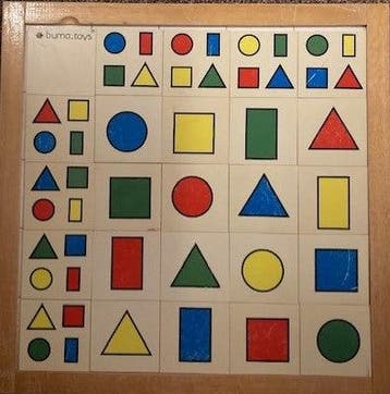 Sorteerspel met geometrische figuren, Verzenden, Nieuw