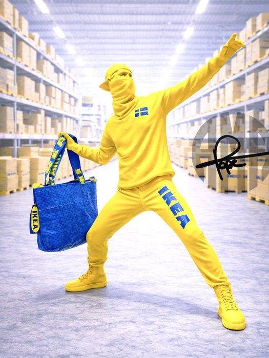 AMA • Pope (1985) - Ikea or Nothing - Banksy & Ikea, Antiek en Kunst, Kunst | Designobjecten