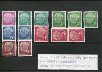 Duitsland, Bondsrepubliek 1954 - Rollenmarken Heuss I, Gestempeld