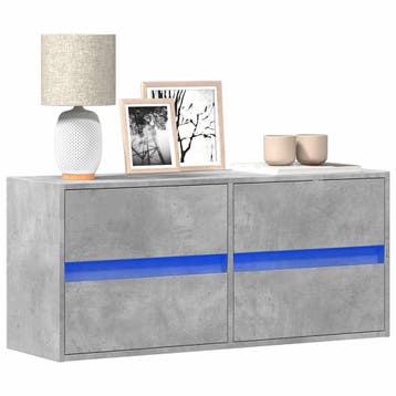 vidaXL Tv-wandmeubel met LED-verlichting 100x31x45 cm, Verzenden, Nieuw, Overige houtsoorten
