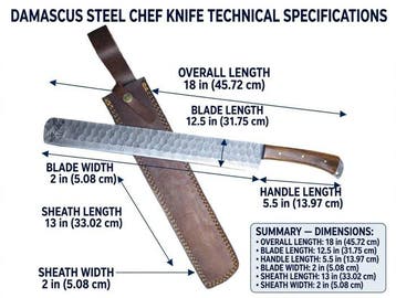Keukenmes - Chefs knife - SDF-7- volledige tang borstmes