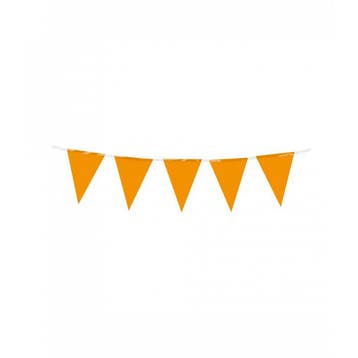 Mini Vlaggenlijn oranje 3mtr, Verzenden, Nieuw, Feestartikel