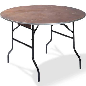 Inklapbare Buffettafel | Hout/Staal | Houten Blad | Zwart, Verzenden, Nieuw in verpakking