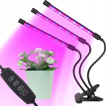 LED kweeklamp kweek groei bloei lamp planten + timer *3x arm, Verzenden, Nieuw