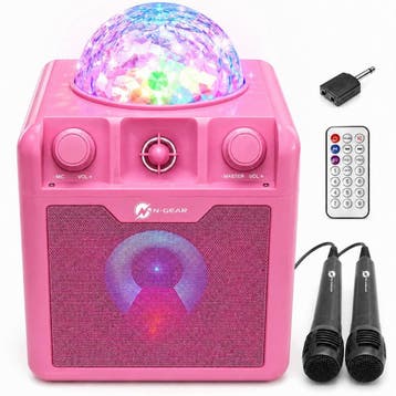 N-GEAR Disco Block 410 - Bluetooth Speaker - Karaoke Set -, Ophalen of Verzenden, Zo goed als nieuw