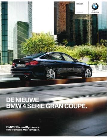 2014 BMW 4 SERIE GRAN COUPÉ BROCHURE NEDERLANDS, Nieuw, BMW, Author