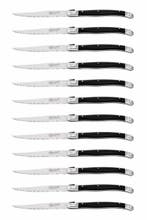 Laguiole - 12x Steak Knives - Black - style de -
