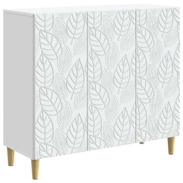 vidaXL Dressoir Wit 89 x 34,5 x 80 cm Bewerkt hout, Verzenden, Nieuw, Overige houtsoorten, Minder dan 50 cm