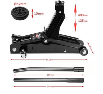 Krik 3t 135-400mm + momentsleutel (Auto-Fiets, Gereedschap), Verzenden, Nieuw
