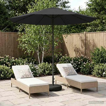 vidaXL Tuinparasol met Basis 230 x 230 cm Polyester, Verzenden, Nieuw, 2 tot 3 meter