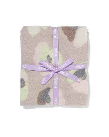 HEMA Plaid 130x150cm wollook bloemen laag geprijsd, Huis en Inrichting, Verzenden, Nieuw