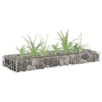 vidaXL Gabion plantenbak verhoogd 90x30x10 cm gegalvaniseerd, Tuin en Terras, Minder dan 30 cm, Verzenden, Minder dan 60 cm, Nieuw