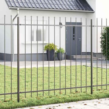 vidaXL Tuinhek WOERDEN 7 st 11,9 x 1,5 m Poedercoating staal, Verzenden, Nieuw, IJzer