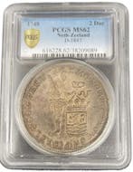 Provincie Zeeland zilveren dukaat 1748 Piedfort PCGS MS62, Verzenden, Munten