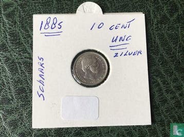 Nederland 10 cents 1885, Postzegels en Munten, Munten | Nederland, Verzenden, 10 cent, Losse munt, Goud
