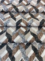 Exclusieve stof met geometrische patronen in dubbele hoogte,