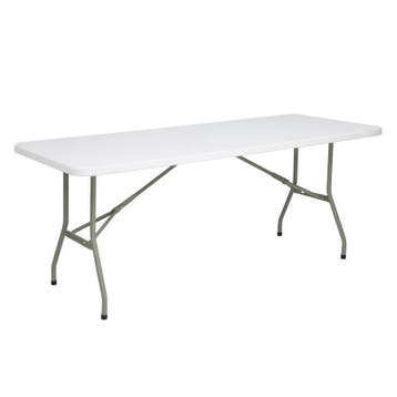 Opvouwbare Tafel | Wit | 73,8(h) x 182,1(b) x 76(d)cm, Verzenden, Nieuw in verpakking