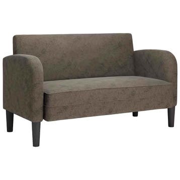 vidaXL Loveseat bank 110 cm kunstleer donkergrijs, Verzenden, Nieuw, Leer, Minder dan 150 cm