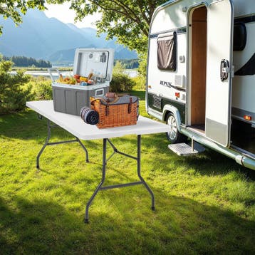 Campingtafel opklapbaar 183x76x74cm - wit, Verzenden, Nieuw
