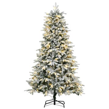Kunstkerstboom, Kerstboom, Inclusief Kunstsneeuw, Led-verlic