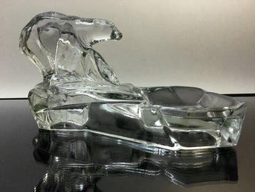 Karel Zentner-Libochovice glasswork - Asbak - Polar bears