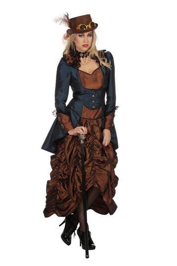 Steampunk Damesjurk Blue Premium, Ophalen of Verzenden, Nieuw