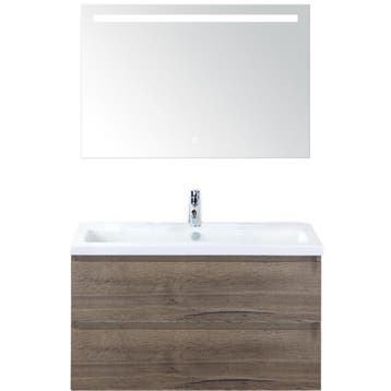 Vogue Badmeubelset 100 cm - Greeplijst in Kleur - Tabacco -, Ophalen of Verzenden, Nieuw
