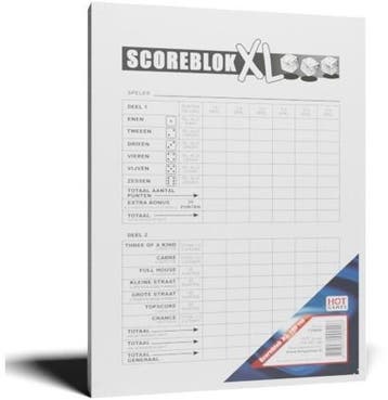 Grote Scoreblok XL (100 vellen) | HOT Games - Spelonderdelen, Hobby en Vrije tijd, Verzenden, Nieuw