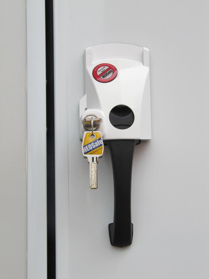 HEOSafe Buitenslot voor Deurkruk Hartal-Arch, Caravans en Kamperen, Camper-accessoires, Nieuw, Ophalen of Verzenden