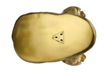 Wanddecoratie RHINO 60cm handgemaakt goud - 48020, Ophalen of Verzenden, Nieuw