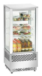Bartscher Mini-koelvitrine 78L | Edelstaal | 3 roosters | LE, Ophalen of Verzenden, Nieuw