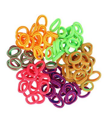 Haarelastiekjes Mini 2,5cm - Endless - Streep - Paars Roze, Nieuw