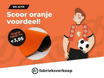 Oranje evenemententapijt WK-actie | €3,95 per meter, Ophalen, Nieuw, Overige kleuren