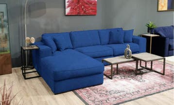 Loungebank Berlicum - loungebanken - Blauw, Nieuw, 150 cm of meer, Stof, 250 tot 300 cm