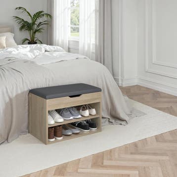 Schoenenkast Jasmina met zitkussen 60x30x43,5cm, Huis en Inrichting, Verzenden, Nieuw