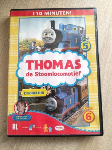 DVD - Thomas De Stoomlocomotief - Dubbeldik - Deel 5 en 6, Gebruikt, Verzenden, Alle leeftijden, Educatief