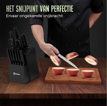 2dekans | COOCK - Messenset met Blok en Vouwbare Snijplank –, Ophalen of Verzenden, Zo goed als nieuw