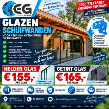 Schuifwanden vanaf €155,- | DRENTHE, Nieuw, Veranda