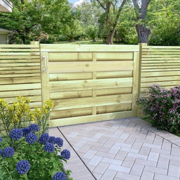 vidaXL Poort 100x75 cm geïmpregneerd grenenhout groen, Tuin en Terras, Verzenden, Nieuw