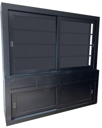 Buffetkast Petten zwart - zwart -220cm, Ophalen of Verzenden, Nieuw