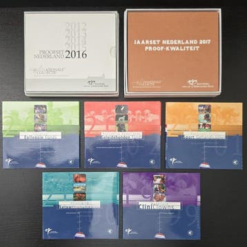 Nederland. Proof Set 2016-2017 & Charity Sets 1999-2003 (7