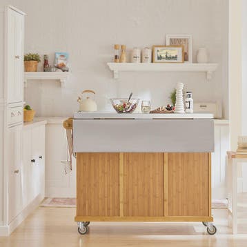 SoBuy Keuken Eiland Trolley FKW69-N met Uitschuifbaar Werkbl, Verzenden, Nieuw