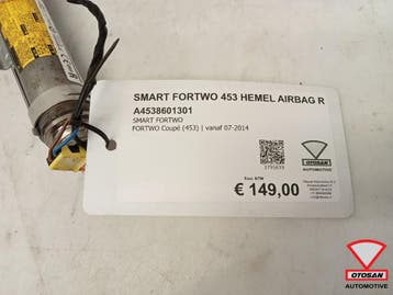 Smart Fortwo 453 2015+ Hemel Dak Airbag Rechts A4538601401, Ophalen, Gebruikt, Smart