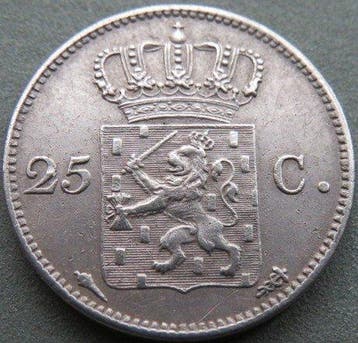 Nederland. Willem I. 25 Cent 1825U (Zonder minimumprijs)