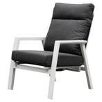 Vegas lounge tuinstoel verstelbaar aluminium wit, Tuin en Terras, Tuinstoelen, Ophalen of Verzenden, Nieuw, Aluminium
