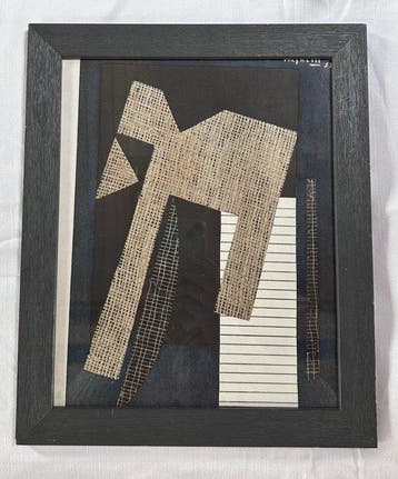 Alberto Magnelli (1888-1971) - Papier collé sur fond bleu