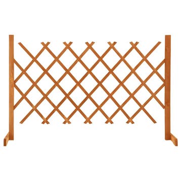 vidaXL Tuinlatwerk 120x90 cm massief vurenhout oranje, Verzenden, Nieuw, Hout